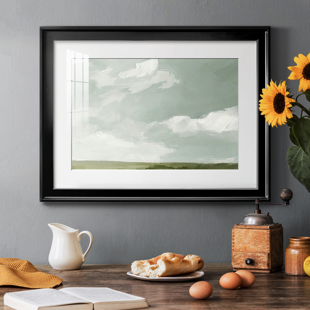 Gray Stone Sky II - Modern Framed Art Print
