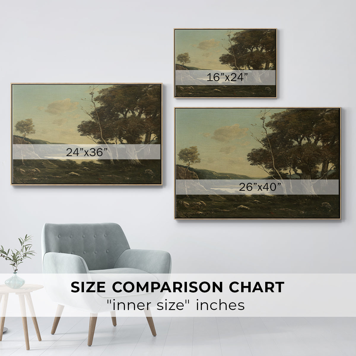 Landscape, 1898 - Floater Framed Canvas Print