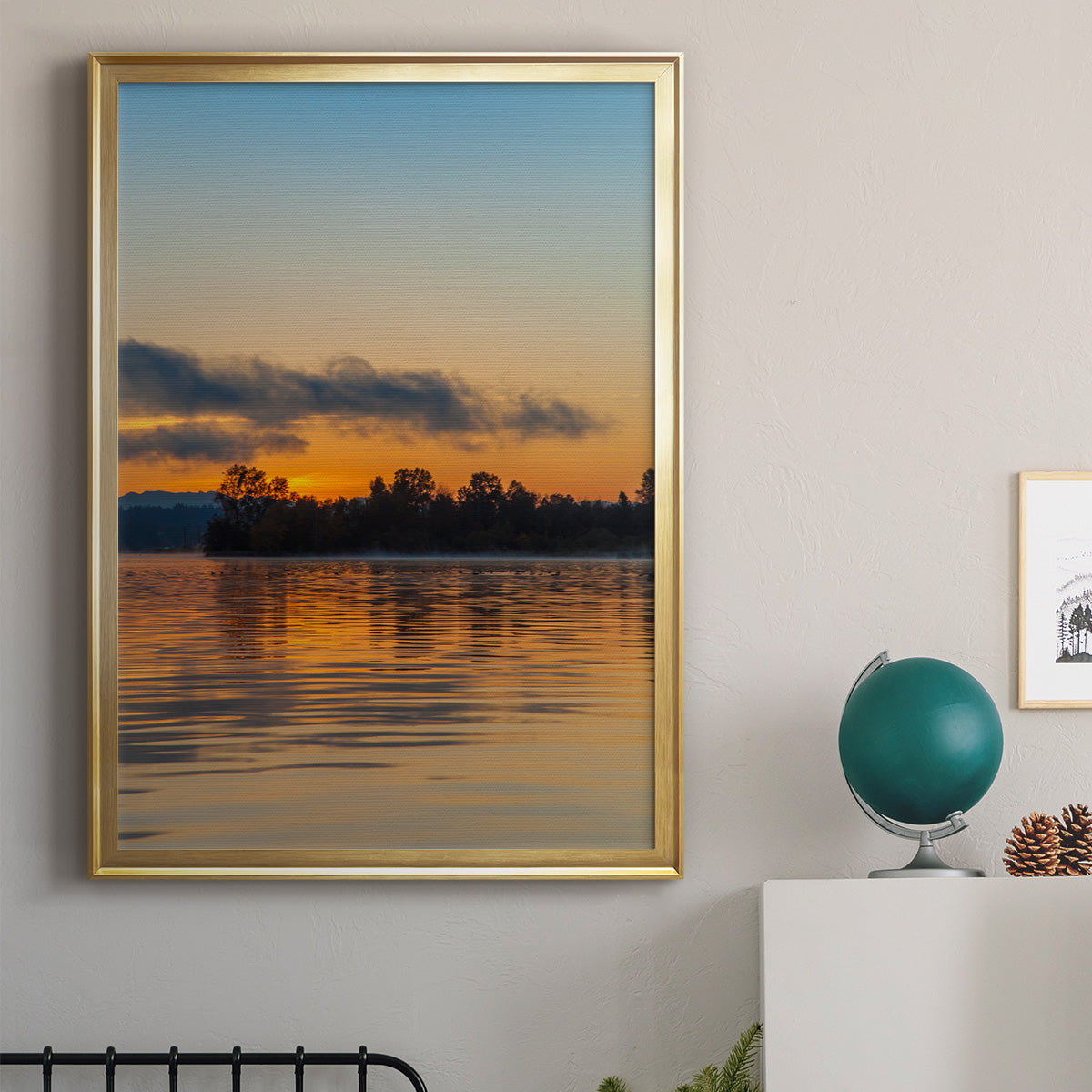 Molten Gold - Modern Framed Canvas Print