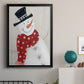 Festive Snowman I - Modern Framed Canvas Print