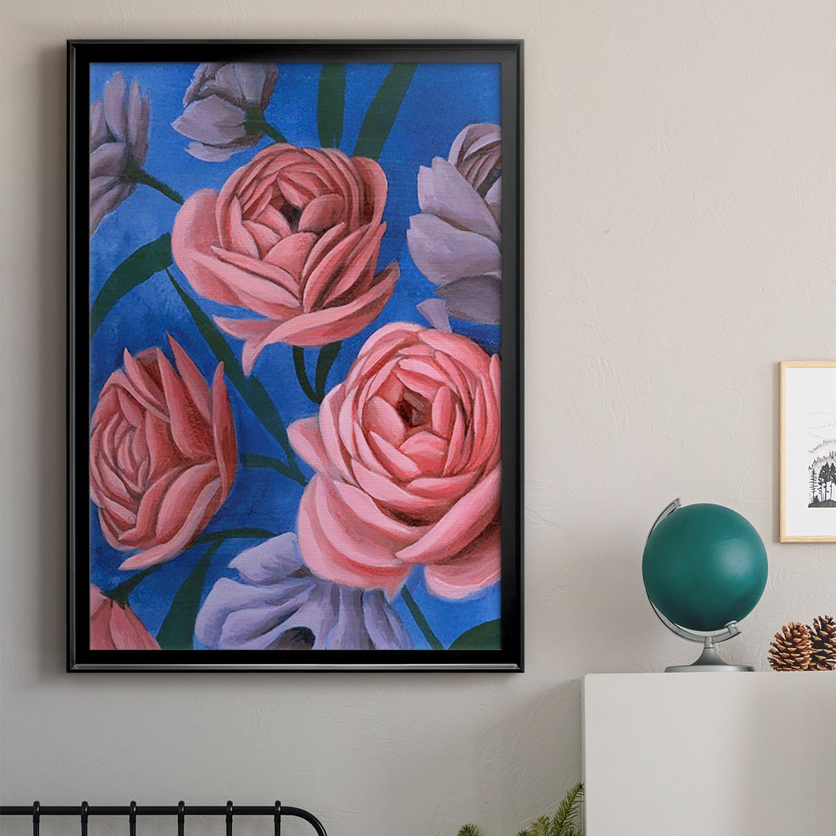 Layered Petals I - Modern Framed Canvas Print