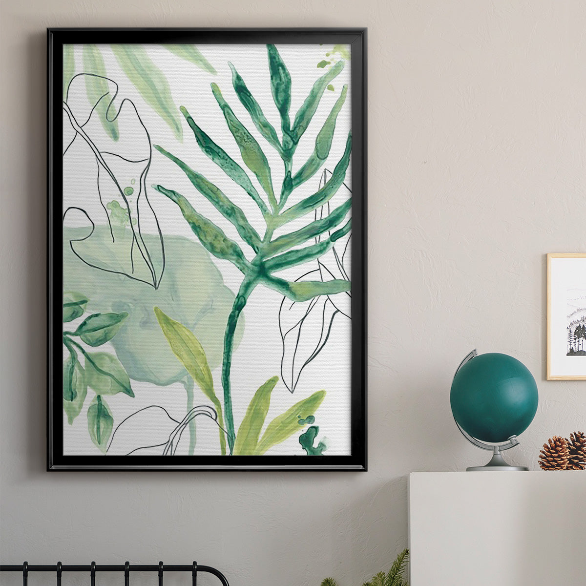 Tropical Palm Chorus III - Modern Framed Canvas Print
