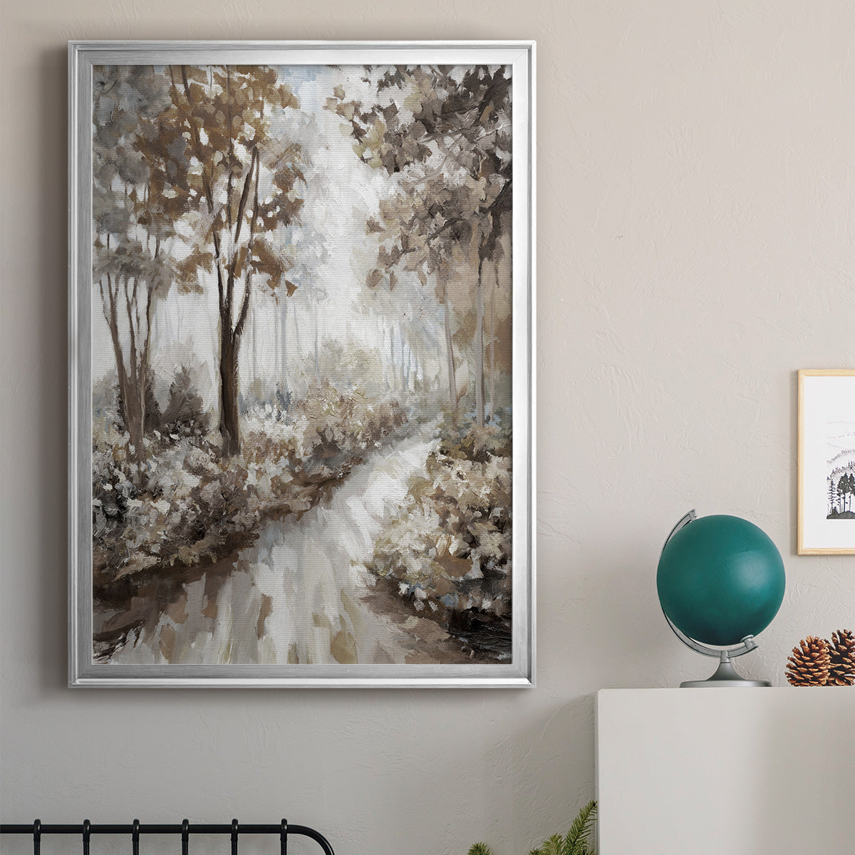 Into the Woods - Modern Framed Canvas Print