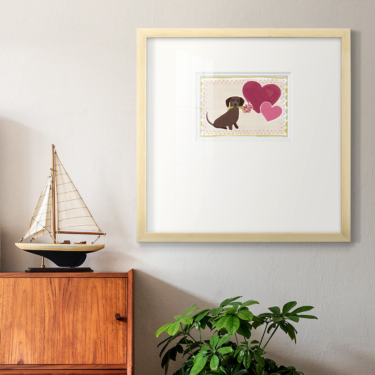 Dachshund Delight Collection A Premium Framed Print Double Matboard