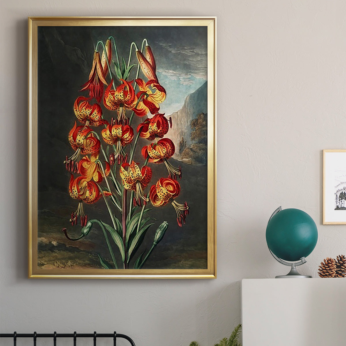 Temple of Flora III - Modern Framed Canvas Print