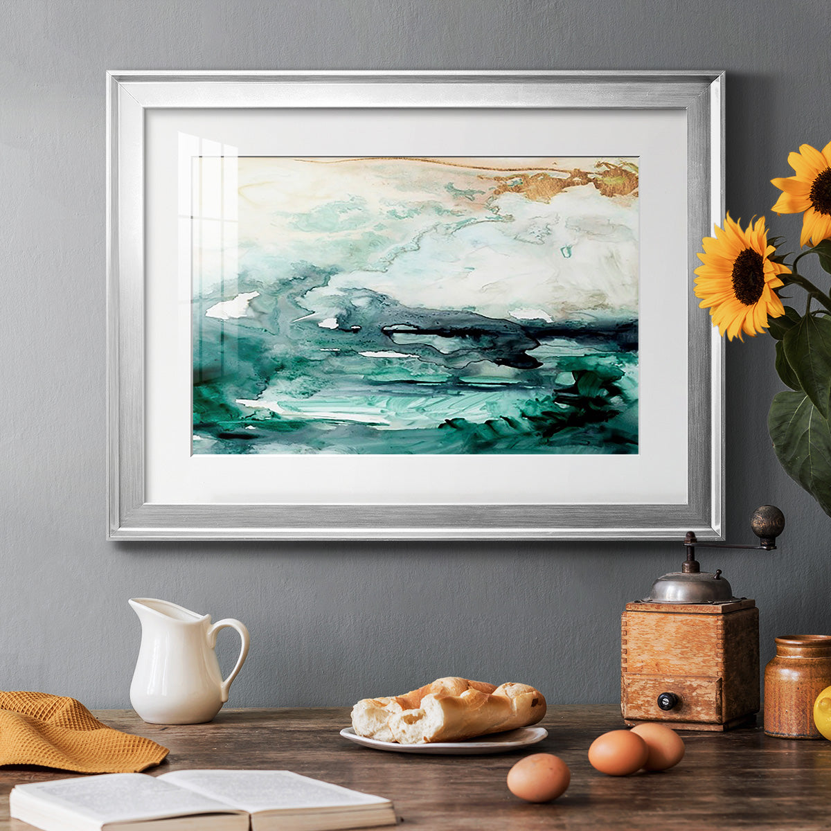 Sea Foam Flow I Premium Framed Print - Ready to Hang