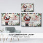 Christmas Par Avion Collection A - Framed Gallery Wrapped Canvas in Floating Frame