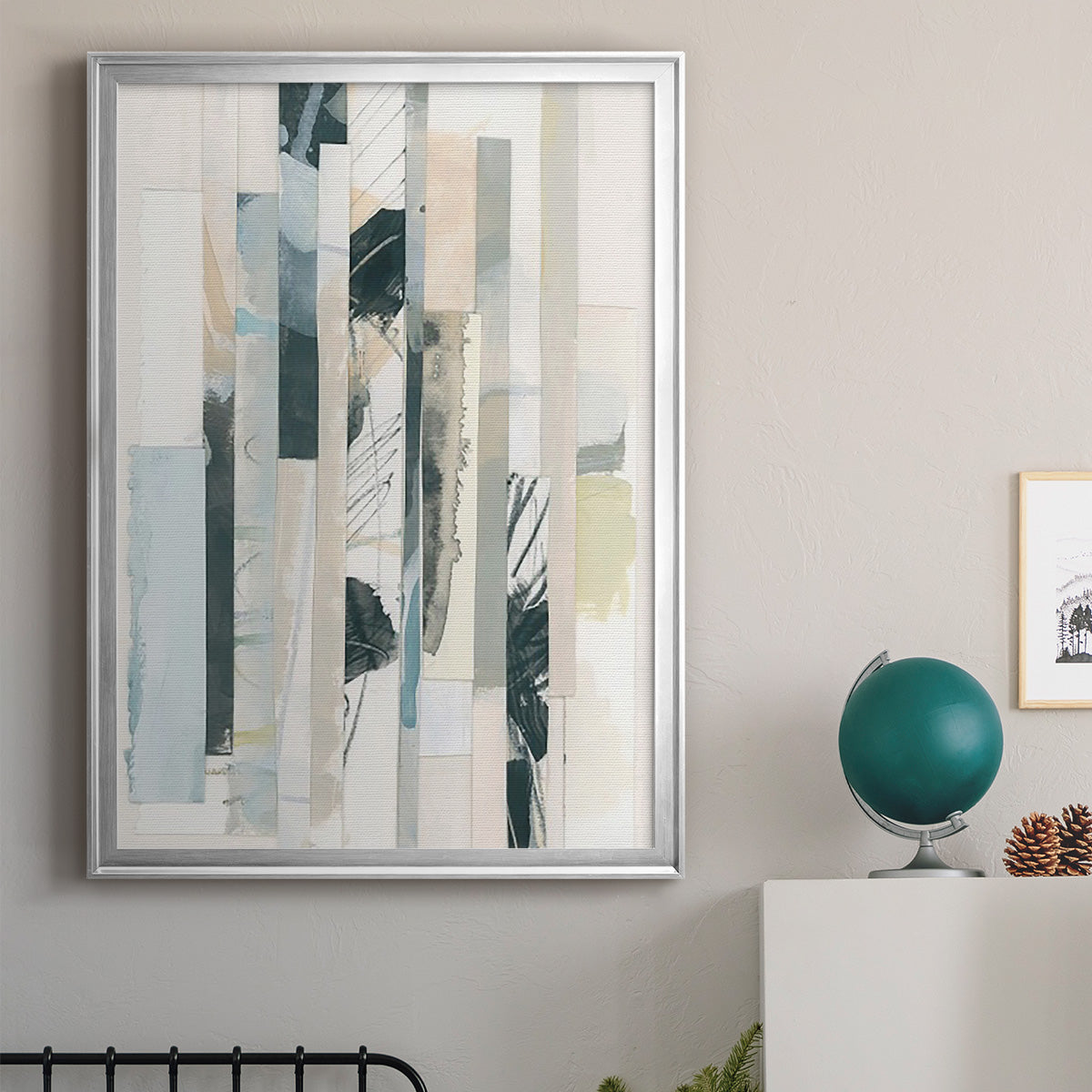 Paper Strata II - Modern Framed Canvas Print