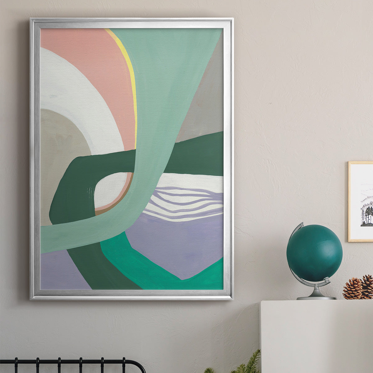 Merge Left - Modern Framed Canvas Print