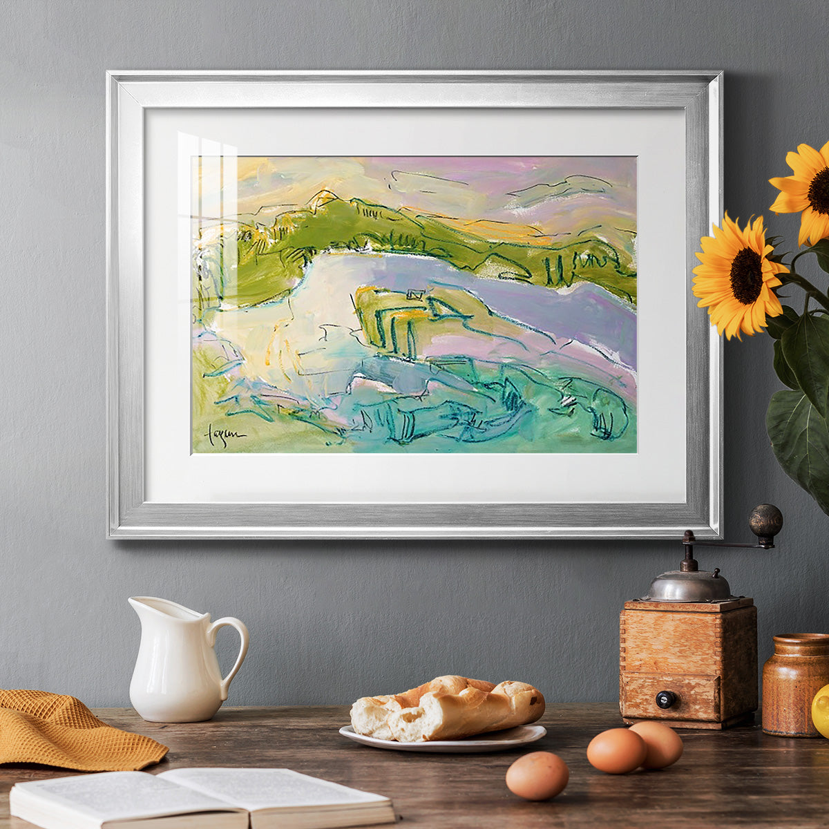 Treasured Island - Modern Framed Art Print