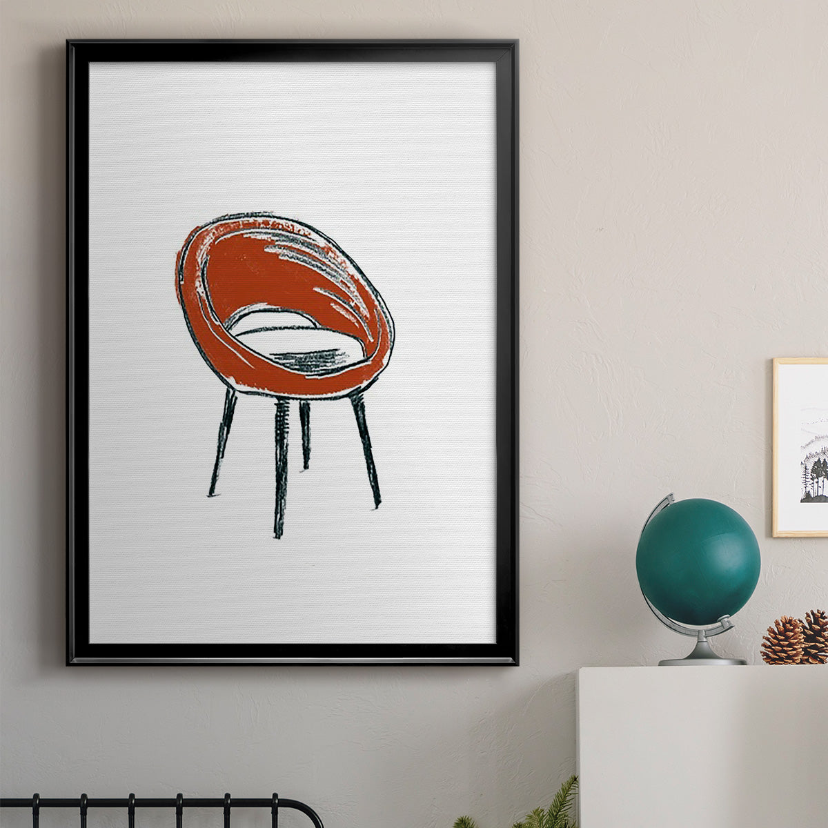 Take a Seat V - Modern Framed Canvas Print