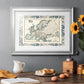 Bordered Map of Europe - Modern Framed Art Print
