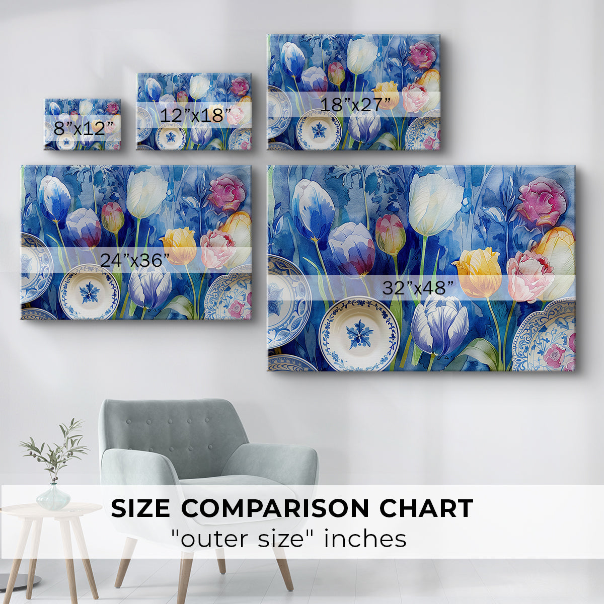 tulips,flowers,plates,blue background,art,decoration,color,spring,floral arrangement,still life,vibrant,nature,ceramics,dining,garden,blossoms,painting,design,aesthetic,home decor,craftsmanship,pattern,botanical,springtime,elegant,petals,table setting,hand-painted,colorful,harmony,beauty,vivid,texture,freshness,visual art,flower arrangement,kitchenware,inspired decor,cultural significance