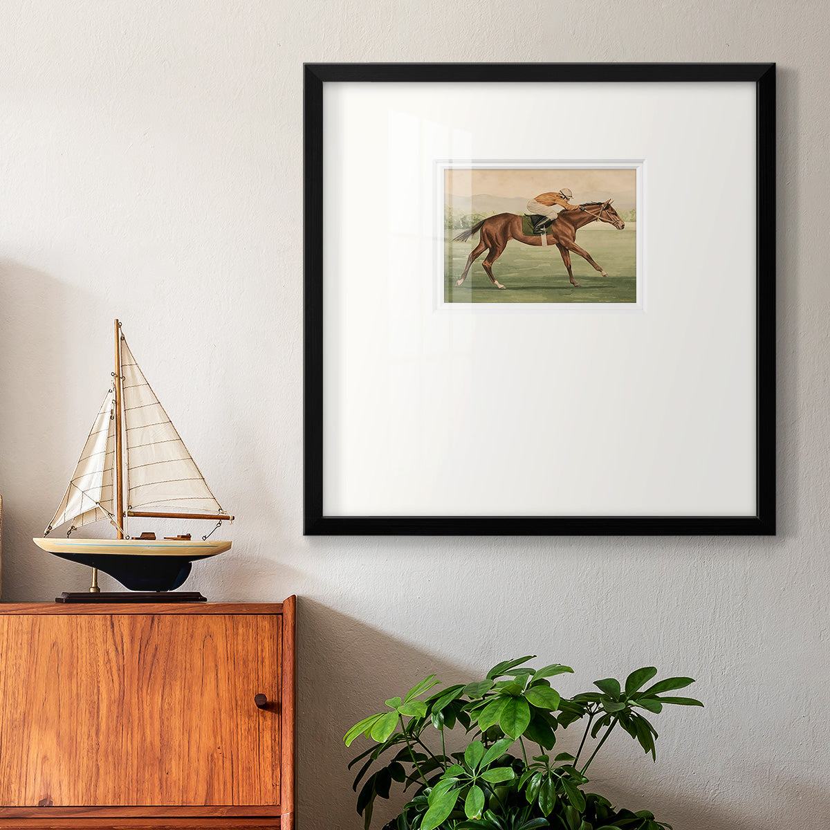 Vintage Equestrian II Premium Framed Print Double Matboard