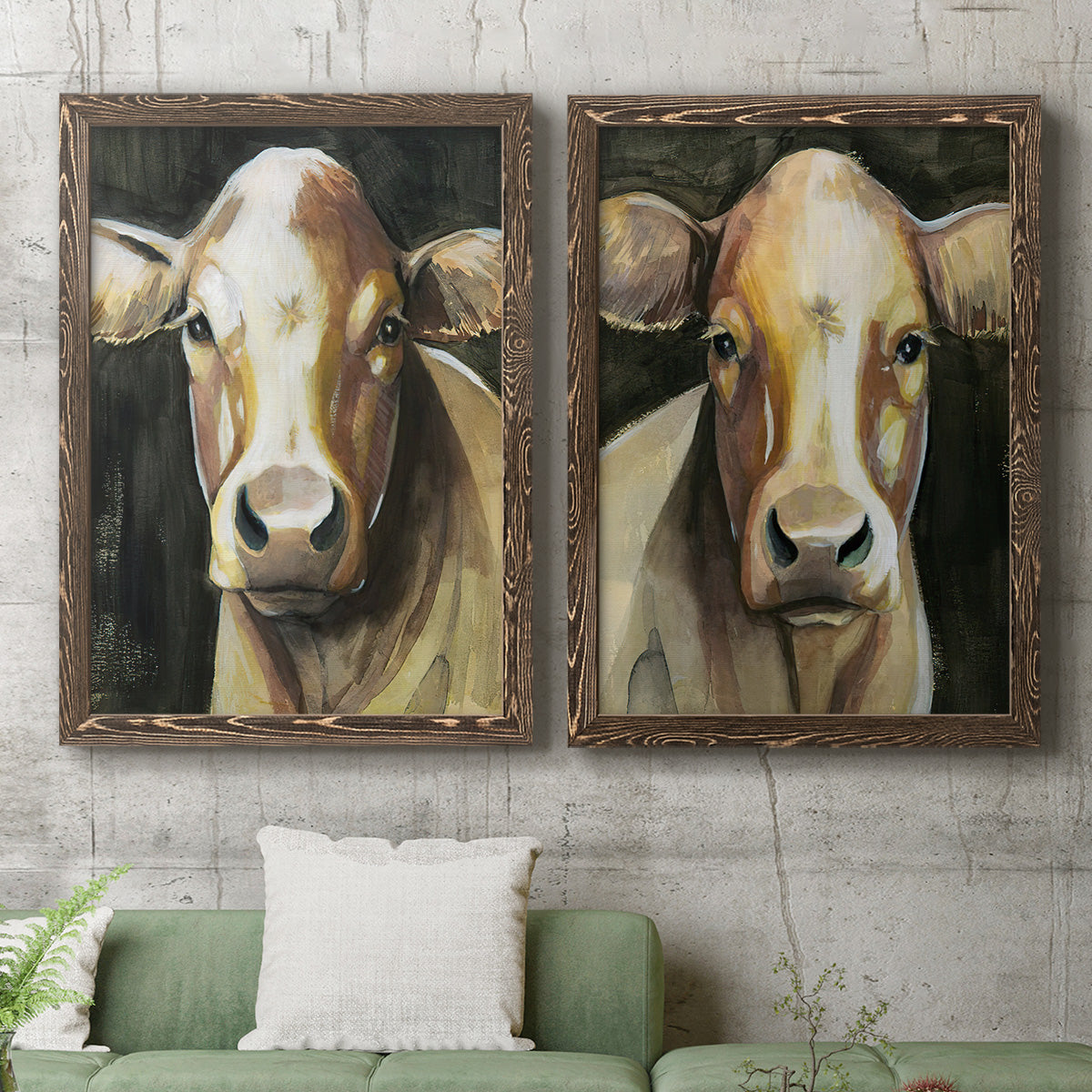 Sweet Eyes I - Premium Framed Canvas 2 Piece Set - Ready to Hang