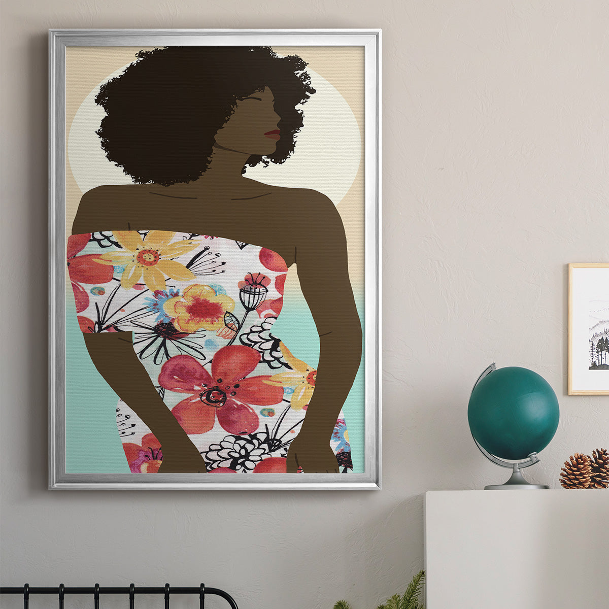 You Go Woman II - Modern Framed Canvas Print