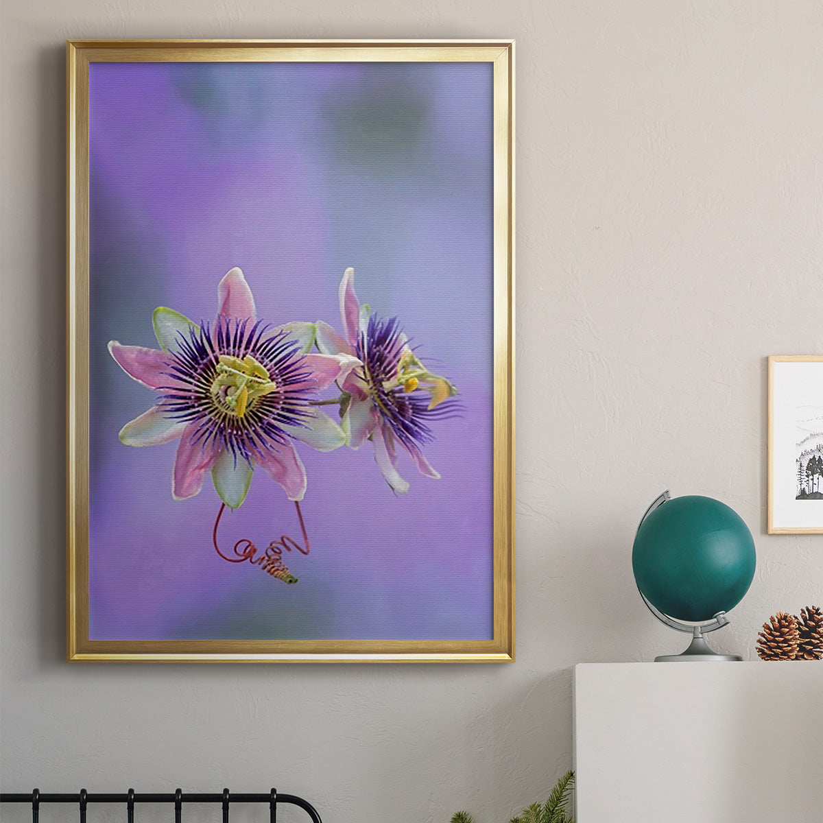 Exotic Flower Burst II - Modern Framed Canvas Print