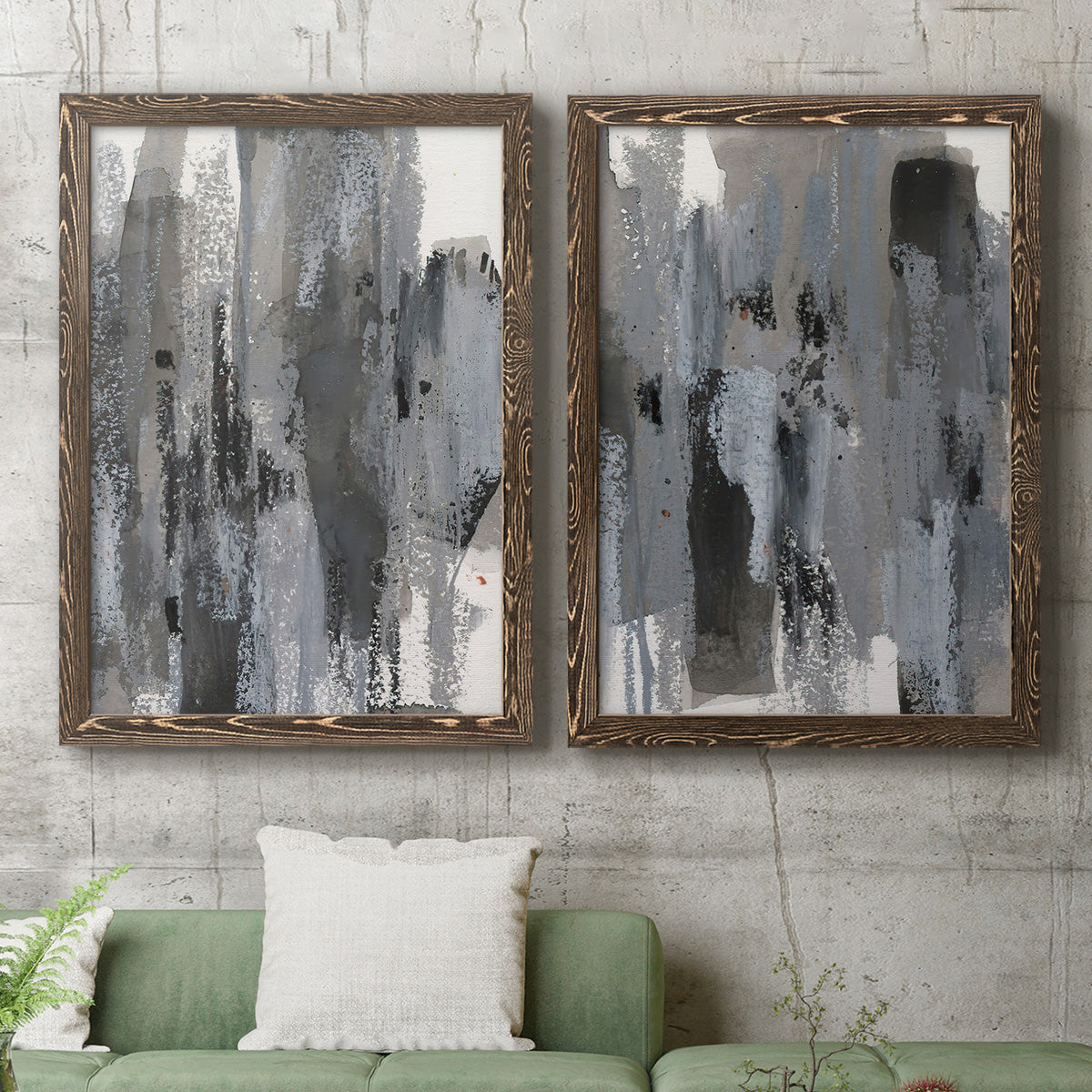 Loft Pastel III - Premium Framed Canvas 2 Piece Set - Ready to Hang