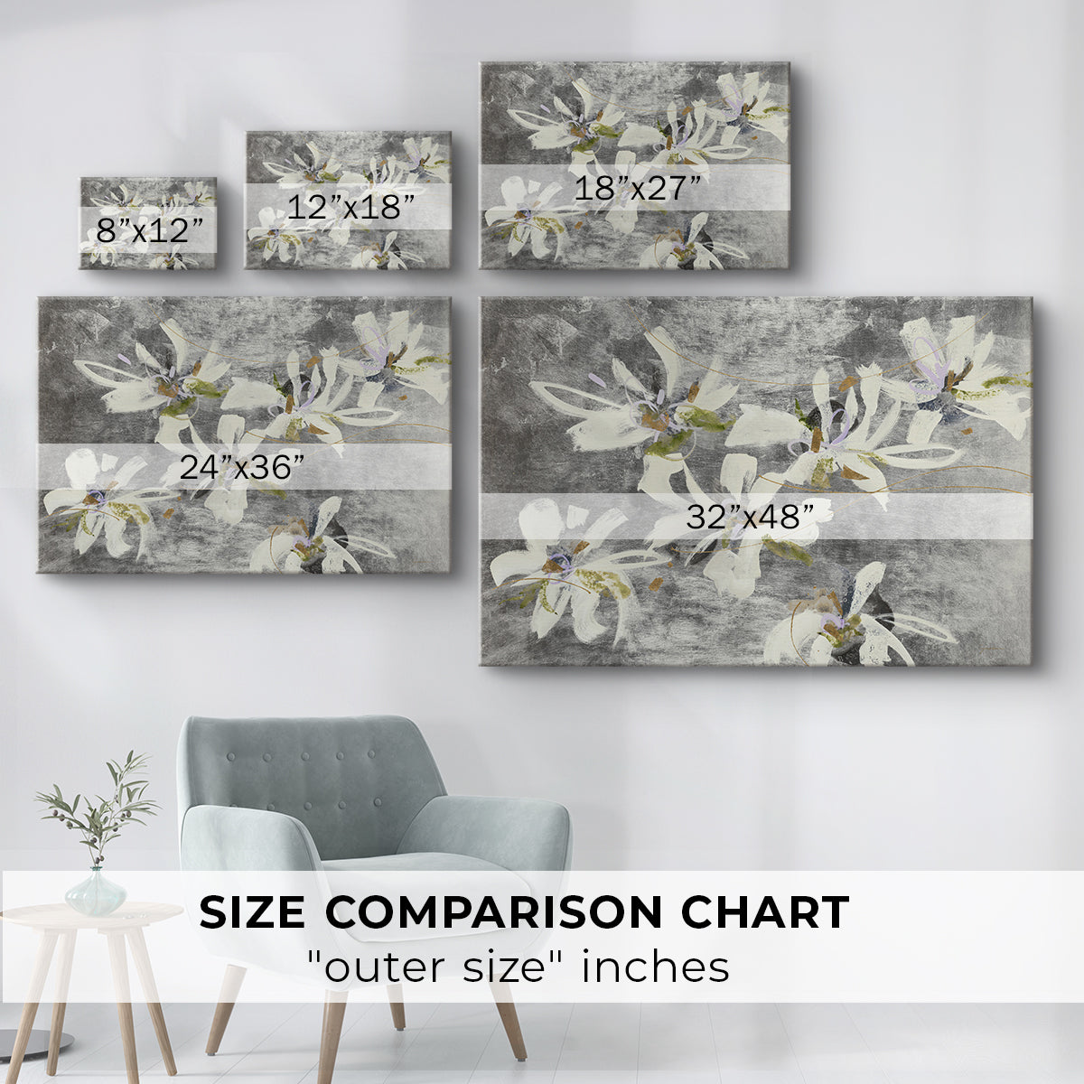 floral,painting,abstract,flowers,Gray background,white blossoms,purple accents,green highlights,texture,art,decoration,design,contemporary,modern,still life,nature,canvas,composition,elegance,beauty,vibrant,detail,creativity,brush strokes,indoor decor,aesthetics,hand-painted,impressionism,visual art,relaxing,harmony,nature-inspired,organic forms,soft colors,interior design,uplifting,decoration idea,art piece,expression