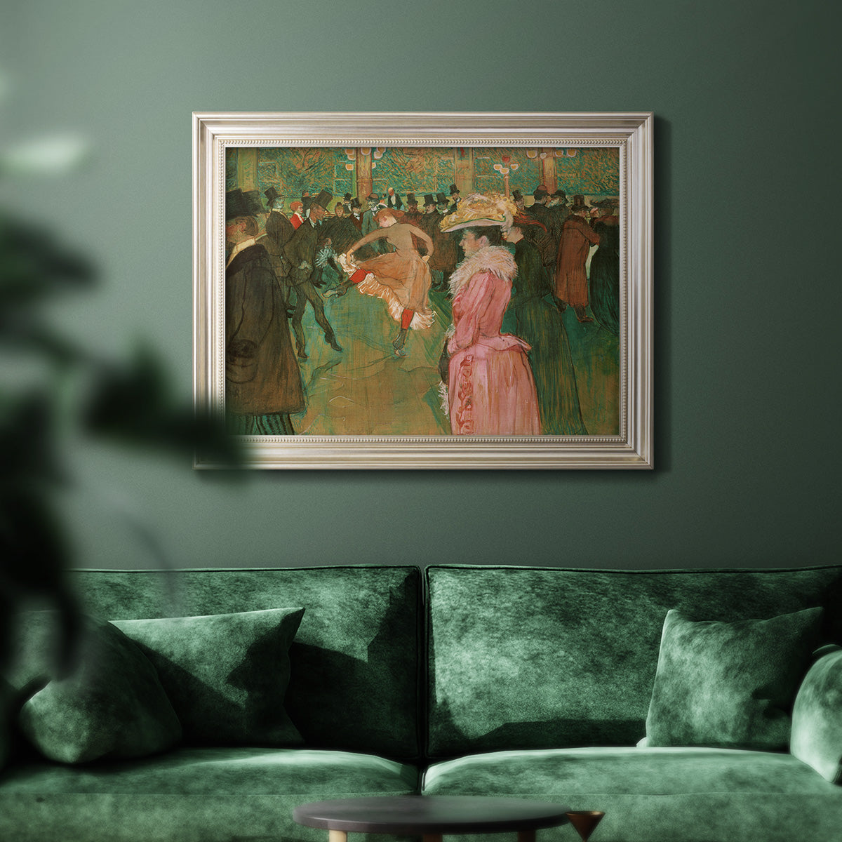 At the Moulin Rouge, The Dance - Ornate Framed Canvas Print