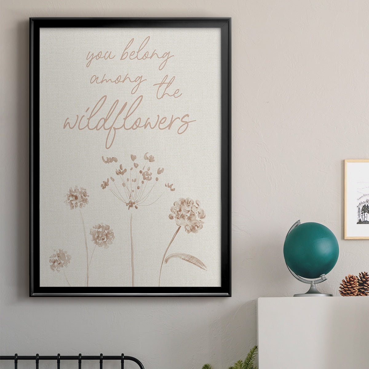 Wildflowers - Modern Framed Canvas Print