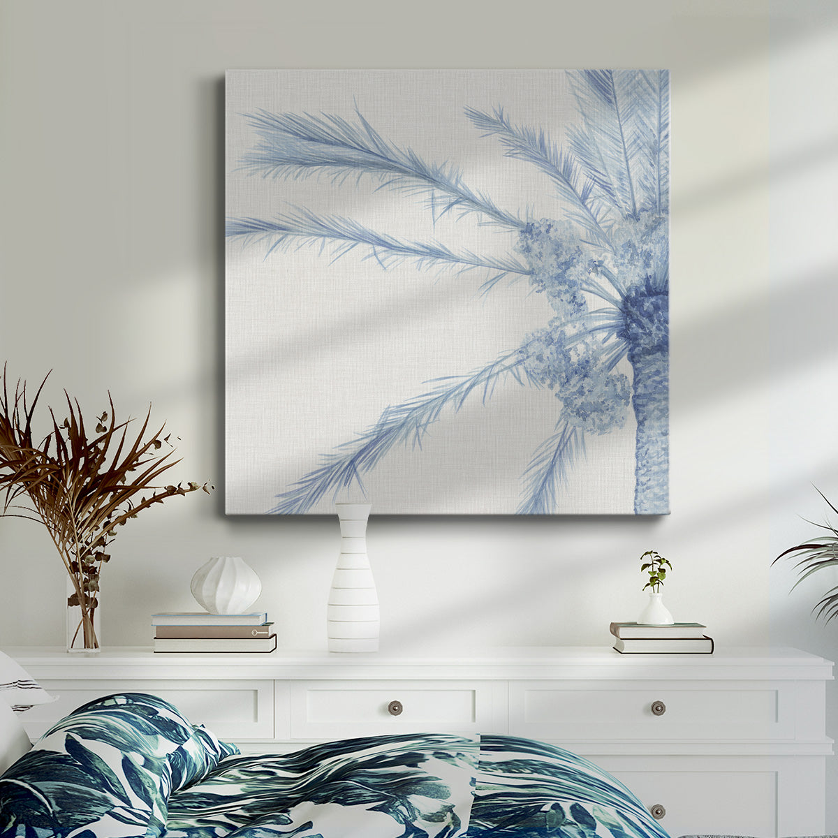 Chambray Palms I - Canvas Art Print