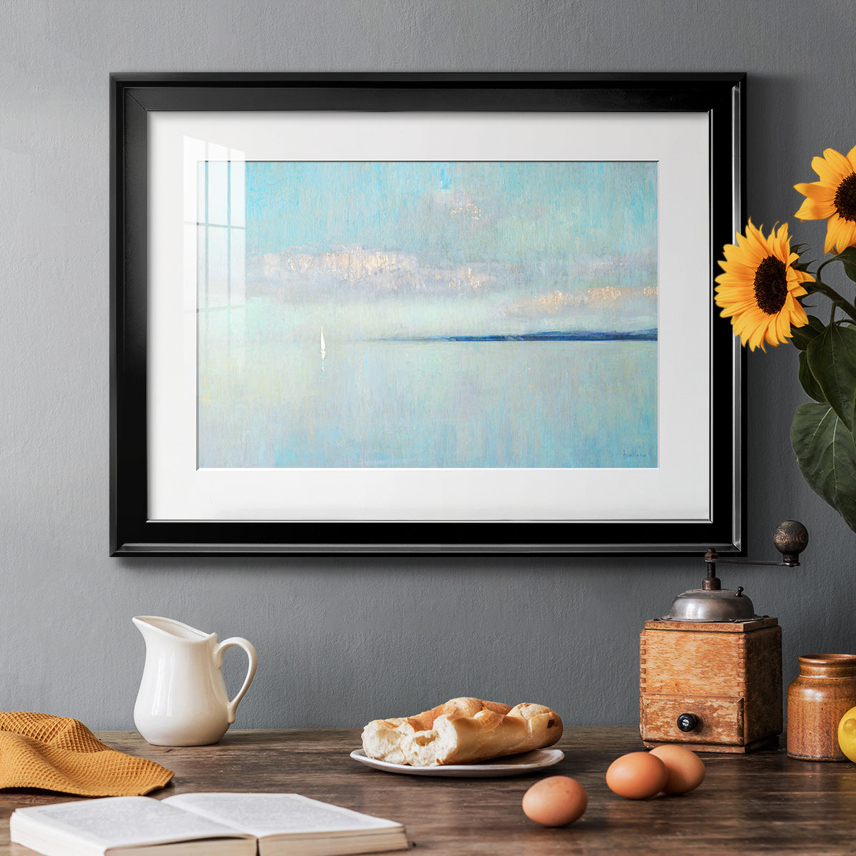 Sunrise Haze - Modern Framed Art Print