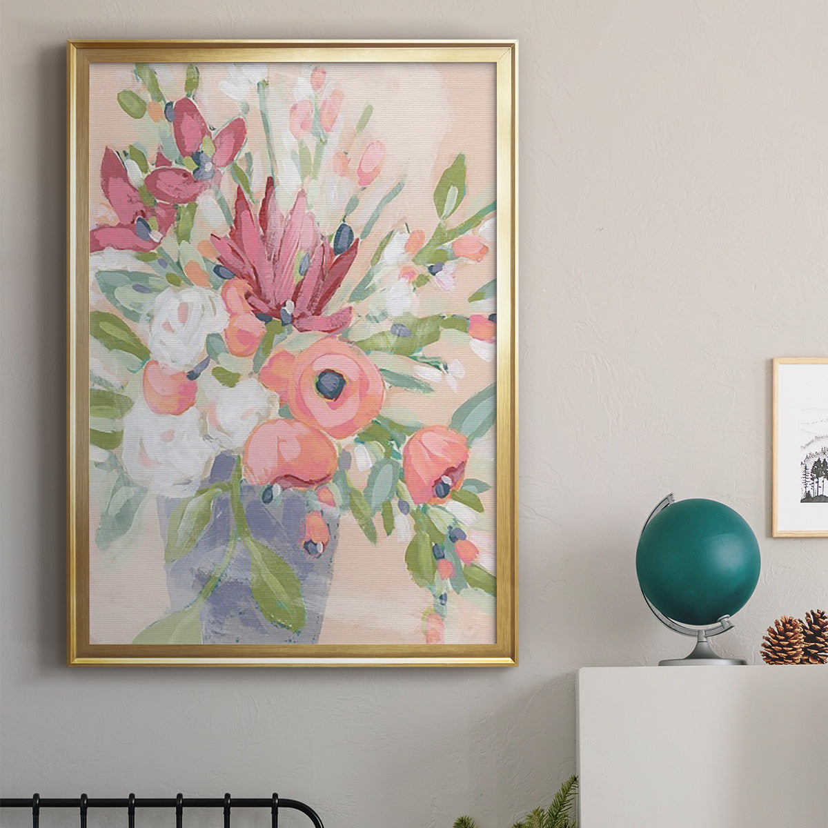 Blush Array II - Modern Framed Canvas Print