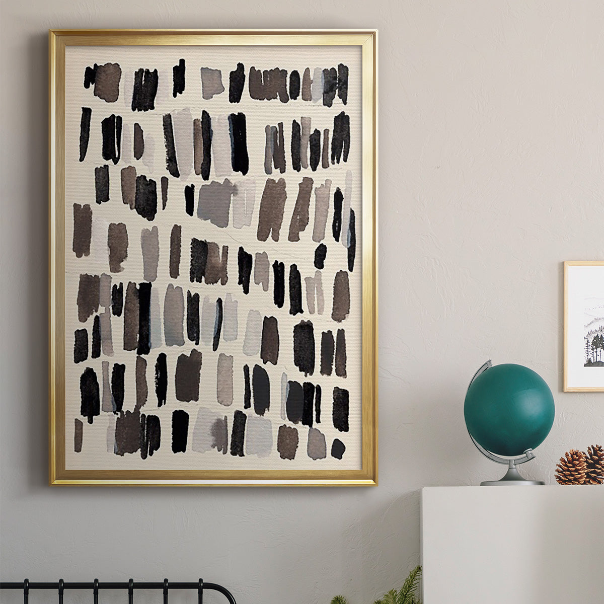 Chalk and Flint III - Modern Framed Canvas Print