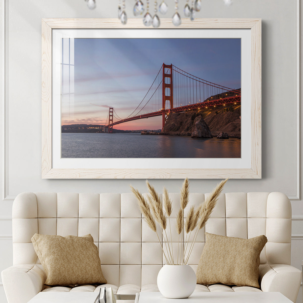 Golden Gate Span - Barnwood Framed Art Print