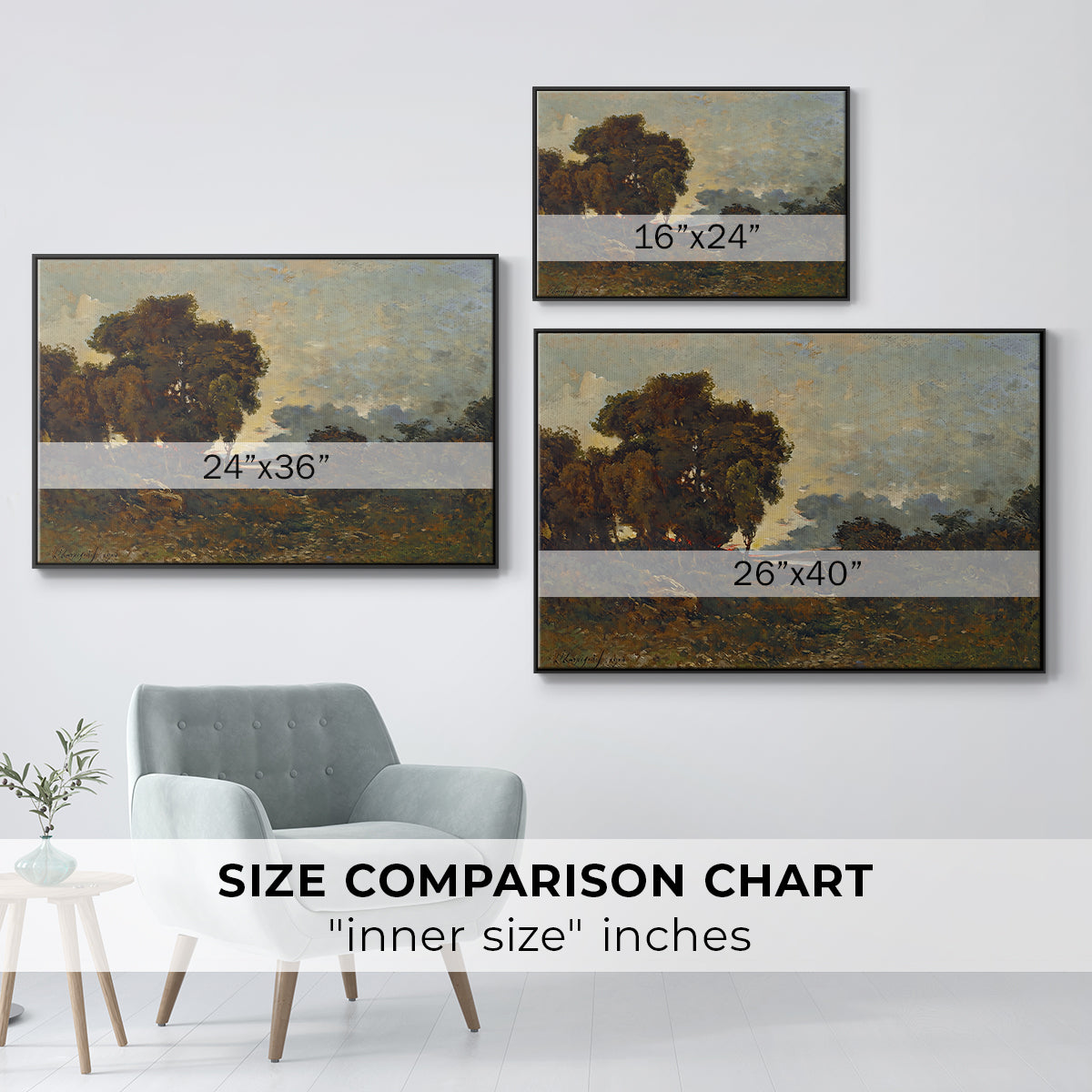 Sunset on the Allier (Soleil couchant sur l'Allier), 1904 - Floater Framed Canvas Print