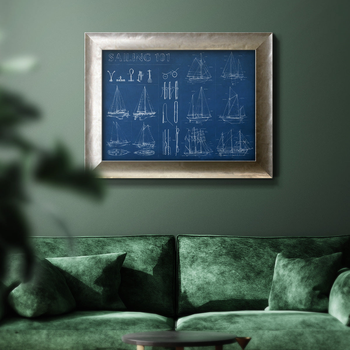 Sailing Infograph Premium Framed Canvas- Ready to Hang