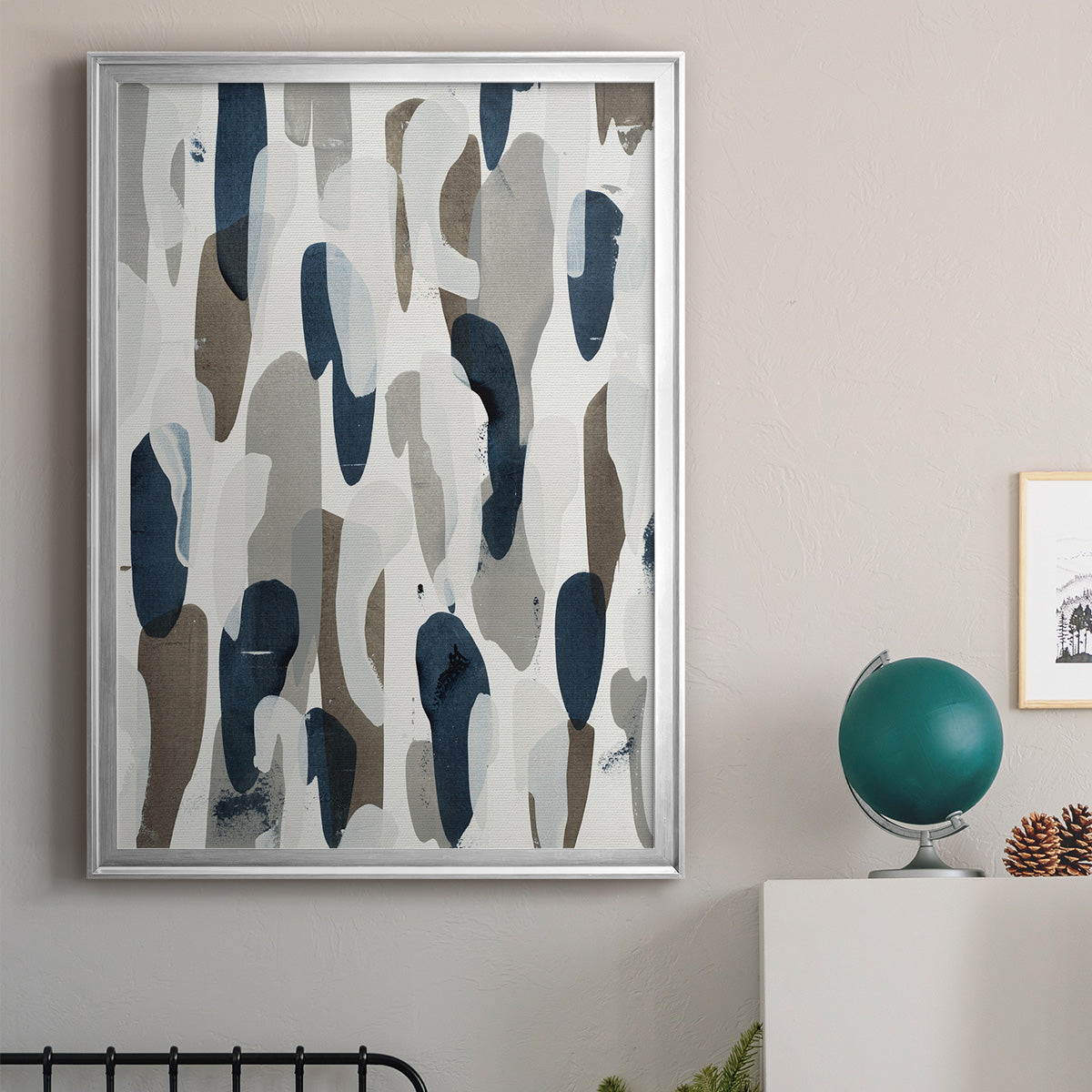 River's Run - Modern Framed Canvas Print