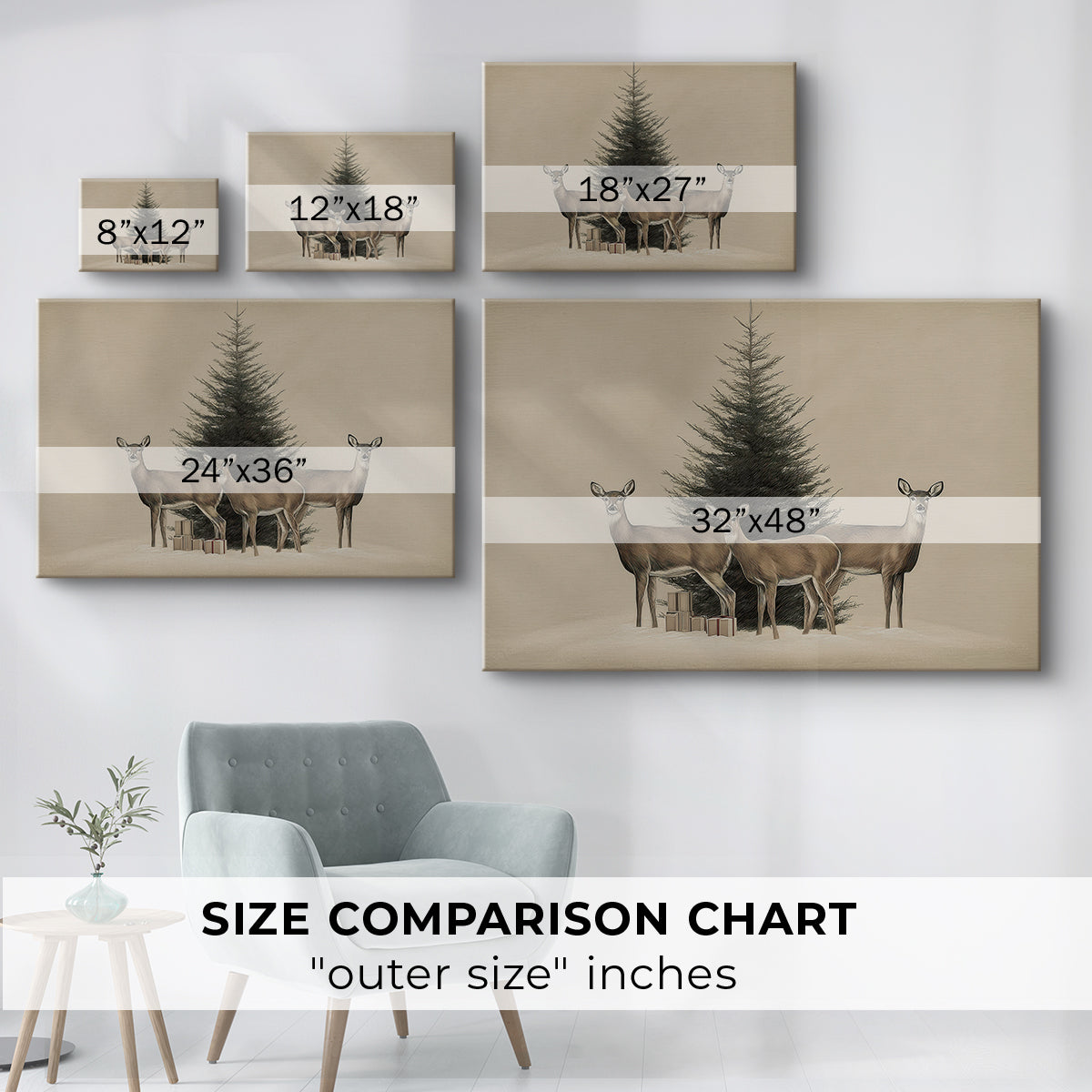 Tinsel-Gold Village at Dusk - Canvas Art Print