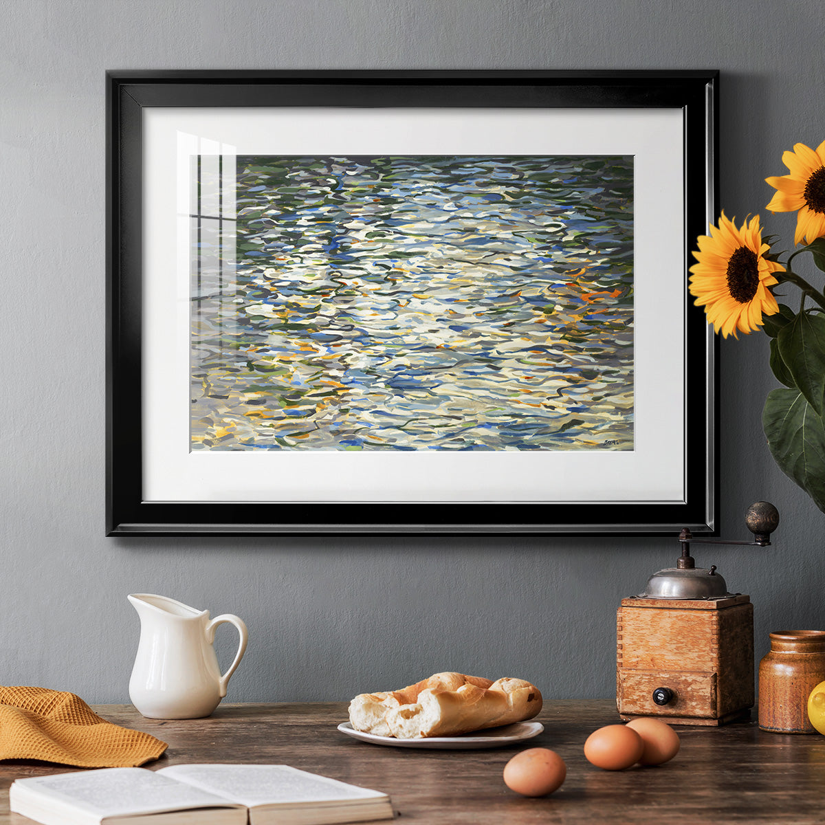 Water Reflections - Modern Framed Art Print
