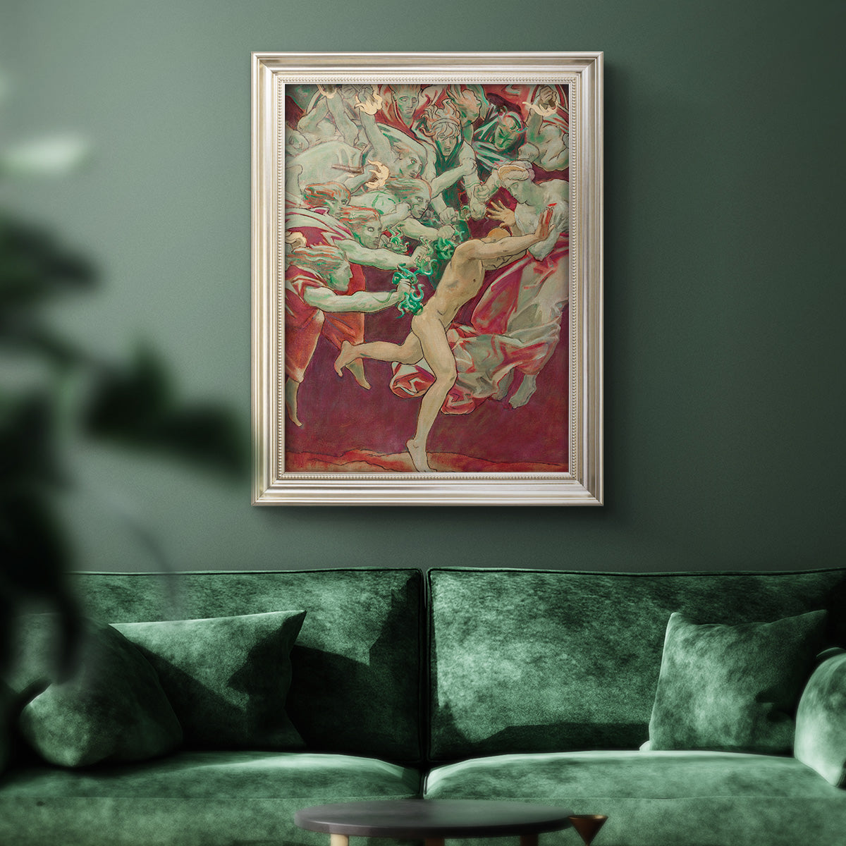 Orestes and the Furies - Ornate Framed Canvas Print