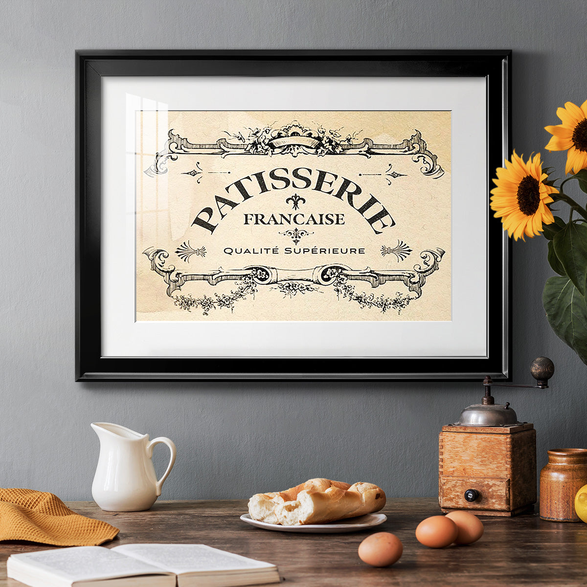 Antique French Label I - Modern Framed Art Print