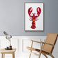 Lobster - Floater Framed Canvas Print
