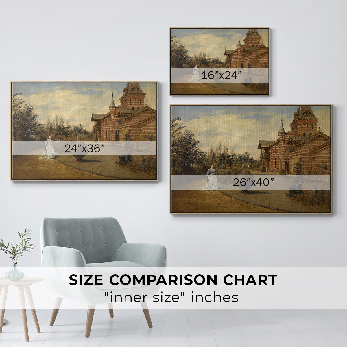 The Country House of Gustave Coûteaux, 1871 - Floater Framed Canvas Print