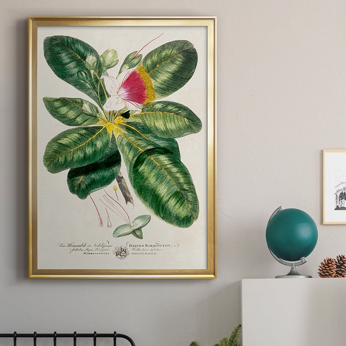 Imperial Tropical Botanical I - Modern Framed Canvas Print