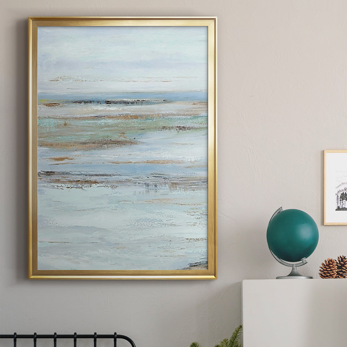 Muted Misty Marsh I - Modern Framed Canvas Print