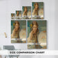 Size comparison chart for canvas art prints, showing multiple size options.
