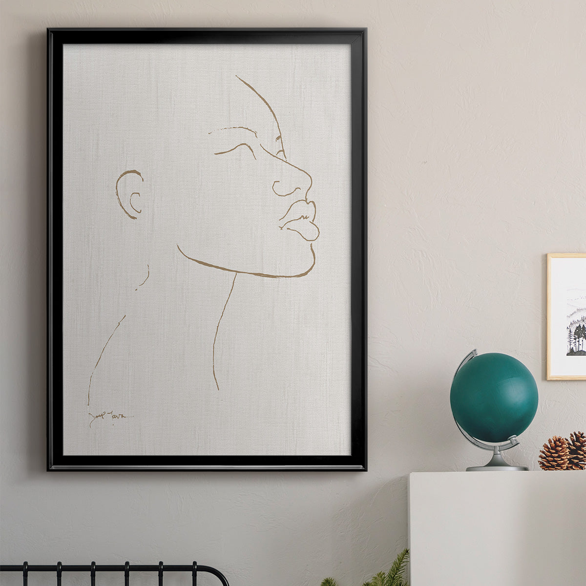 Portrait Sketch I - Modern Framed Canvas Print