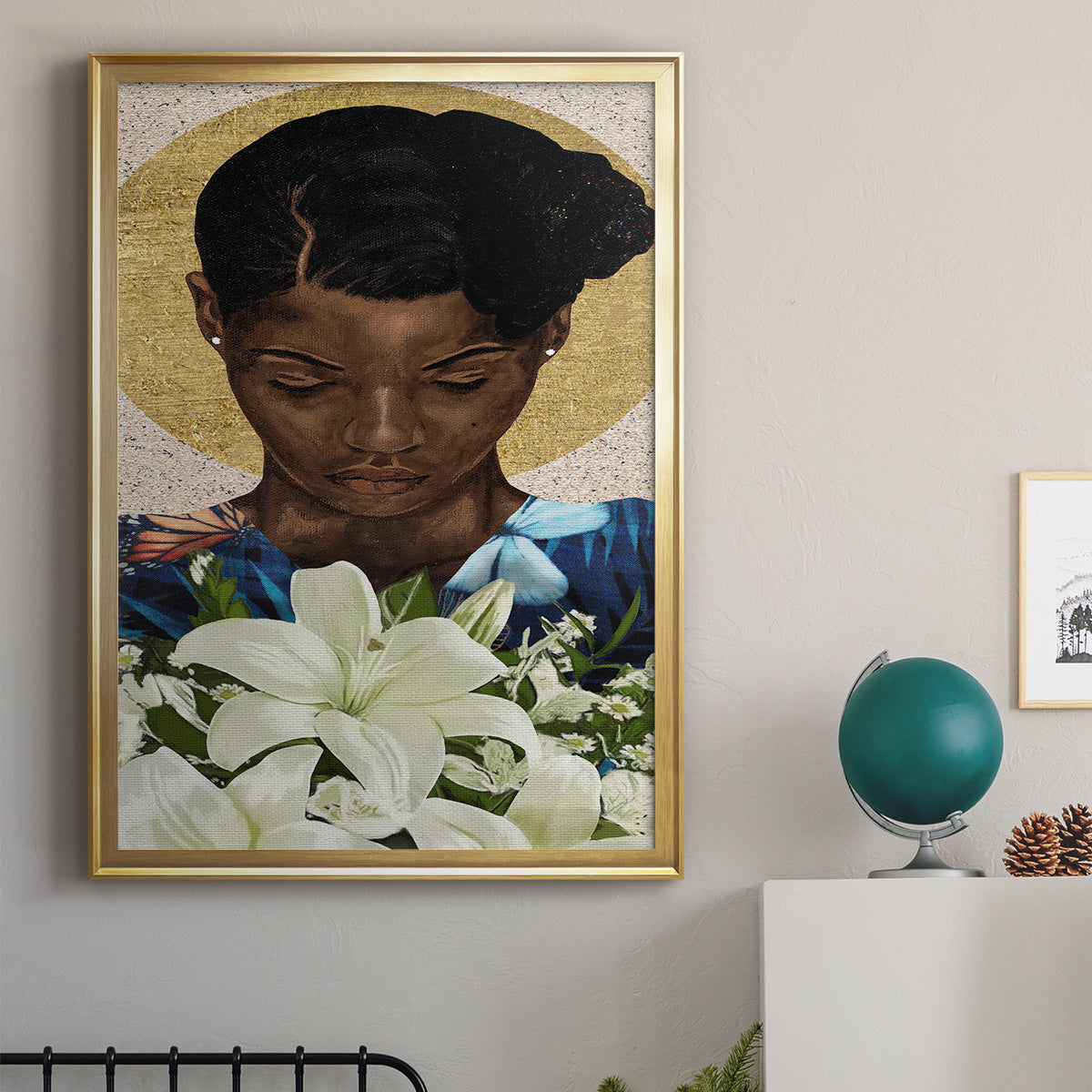 Meditation II - Modern Framed Canvas Print