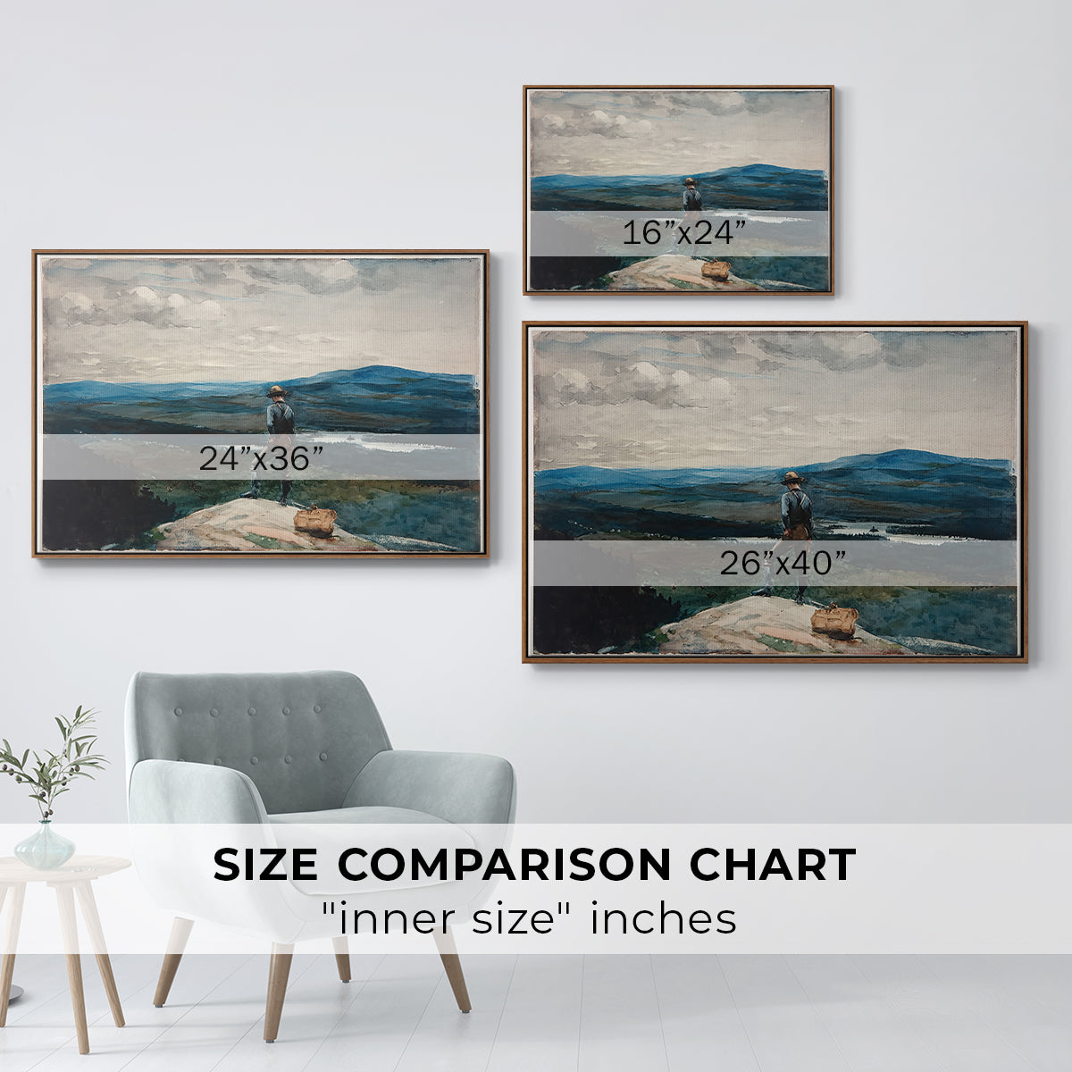 The Ranger, Adirondacks, 1882 - Floater Framed Canvas Print