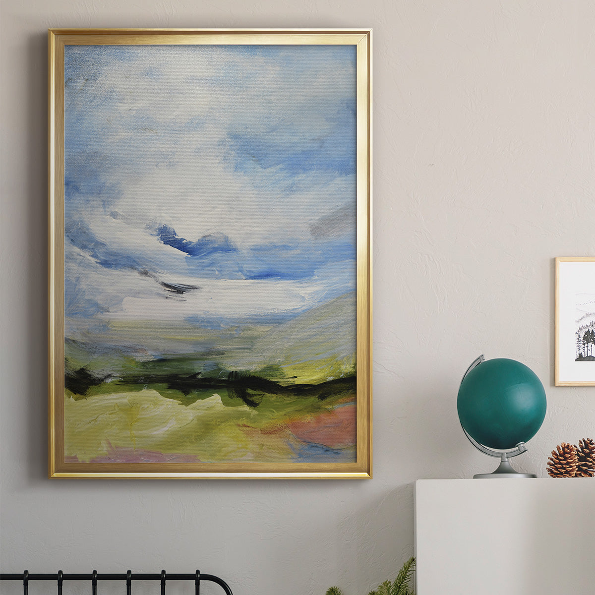 Around The Clouds IV - Modern Framed Canvas Print