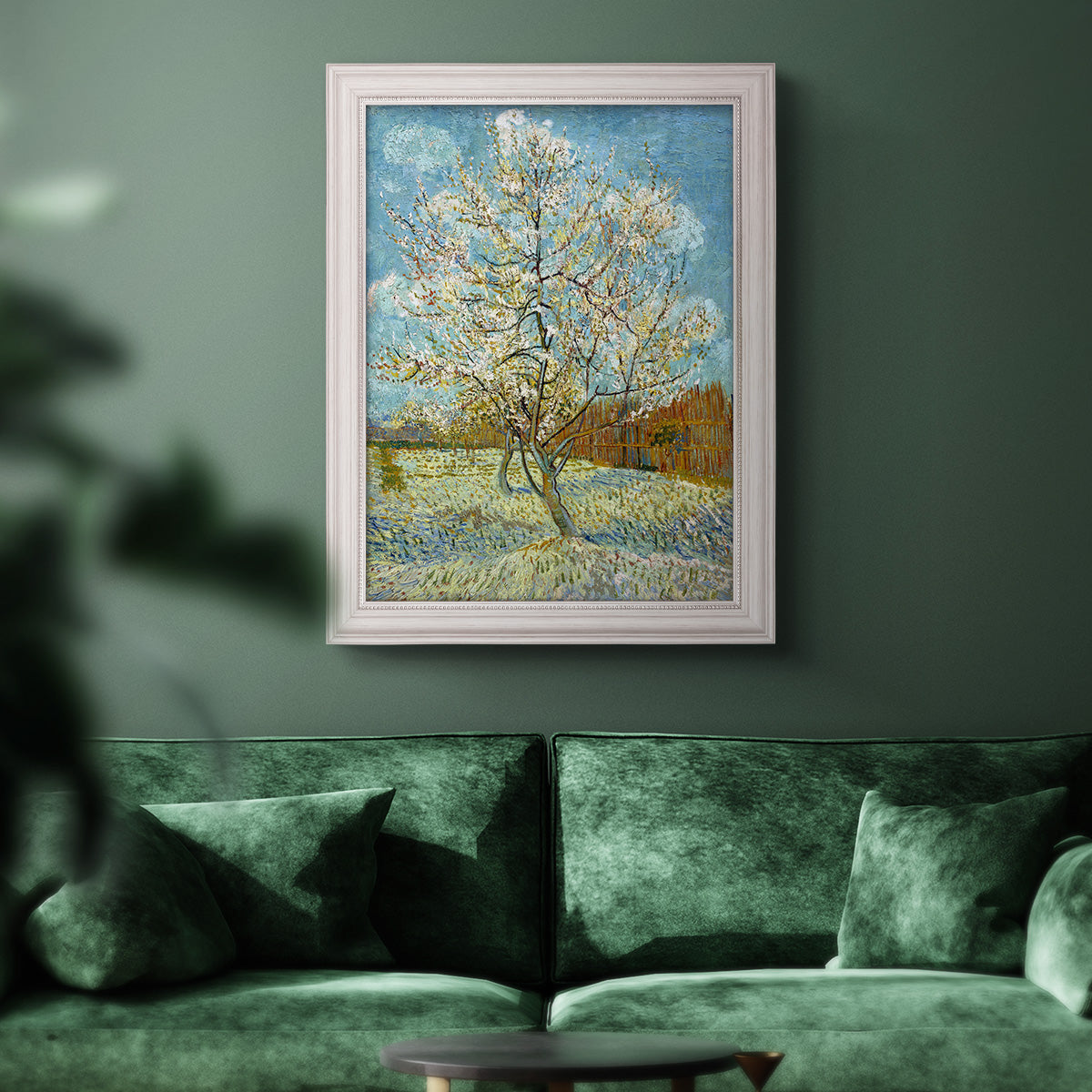  The Pink Peach Tree - Ornate Framed Canvas Print