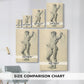 Size comparison chart for canvas art prints, showing multiple size options.