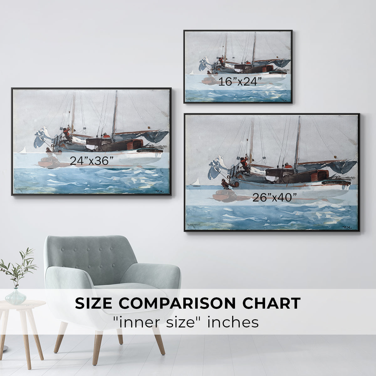 Taking on Wet Provisions, 1903 - Floater Framed Canvas Print
