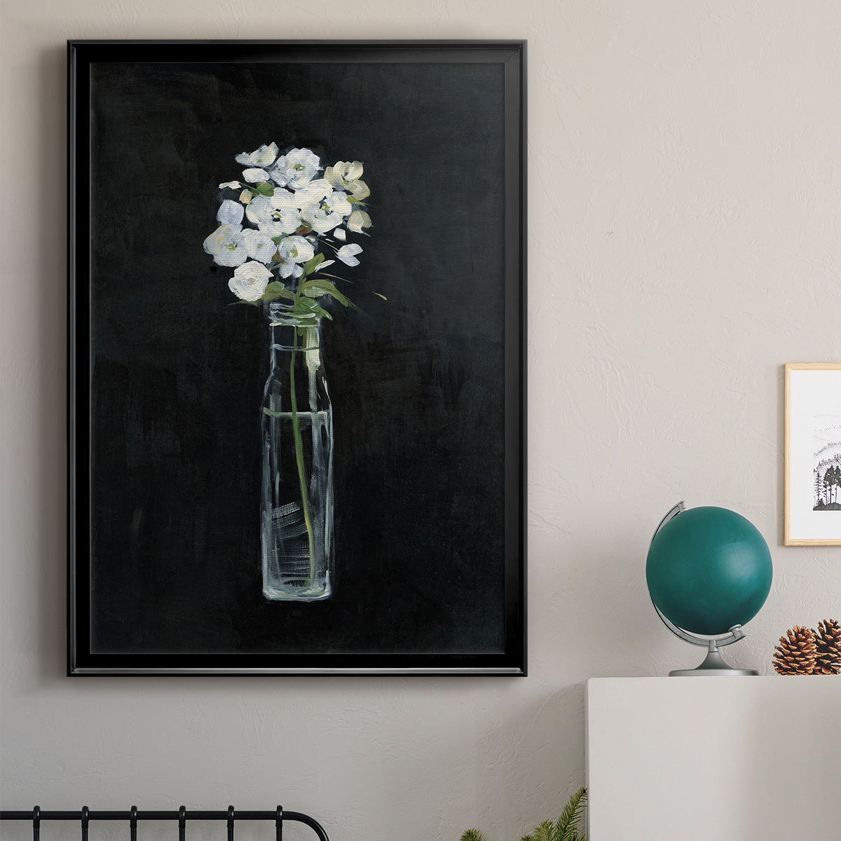 Sophisticated Farm Floral - Modern Framed Canvas Print